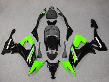 Custom 2008-2010 Kawasaki ZX10R Motorcycle Fairings - Green Glossy Black UK
