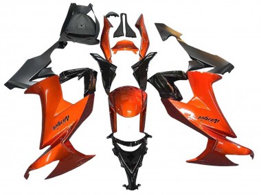 Custom 2008-2010 Kawasaki ZX10R Motorcycle Fairings - Burnt Orange Black UK