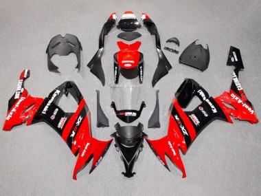 Custom 2008-2010 Kawasaki ZX10R Motorcycle Fairings - Red Black Kick Elf UK