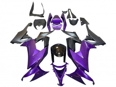 Custom 2008-2010 Kawasaki ZX10R Motorcycle Fairings - Purple Black UK