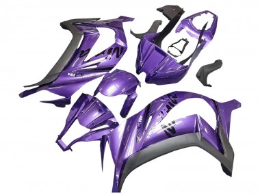 Custom 2011-2015 Kawasaki ZX10R Motorcycle Fairing - Purple Matte Black UK