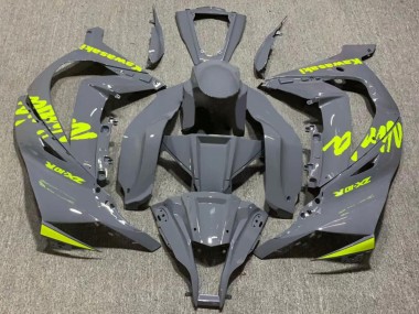 Custom 2011-2015 Kawasaki ZX10R Motorcycle Fairing - Nardo Grey Yellow UK