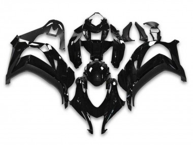 Custom 2016-2020 Kawasaki ZX10R Motorcycle Fairings - Glossy Black Ninja UK