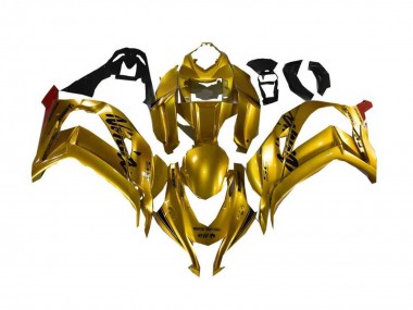 Custom 2016-2020 Kawasaki ZX10R Motorcycle Fairing - Gold Black UK