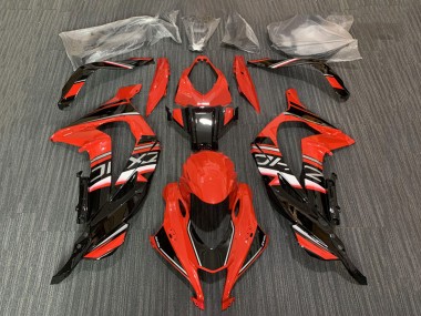 Custom 2016-2020 Kawasaki ZX10R Motorcycle Fairing - Red Glossy Black UK