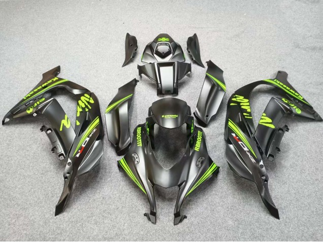 2016-2020 Kawasaki ZX10R Motorcycle Fairings - Matte Black Green UK