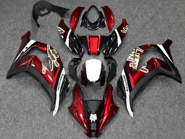 2016-2020 Kawasaki ZX10R Motorcycle Fairings - Red Glossy Black White UK