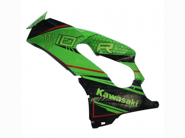 2021-2026 Kawasaki ZX10R Motorcycle Fairings - Green Glossy Black UK