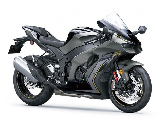 2021-2026 Kawasaki ZX10R Motorcycle Fairings - Black Grey Gold UK