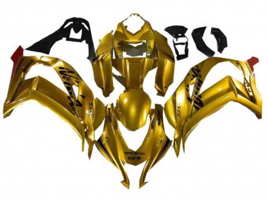 Custom 2021-2025 Kawasaki ZX10R Motorcycle Fairings - Gold Black UK