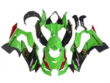 Custom 2021-2025 Kawasaki ZX10R Motorcycle Fairings - Green Black Red UK