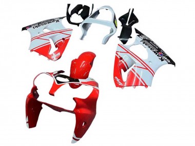 Custom 2000-2002 Kawasaki ZX6R Motorcycle Fairings - White Red Black UK
