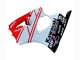 2000-2002 Kawasaki ZX6R Motorcycle Fairings - White Red Black UK