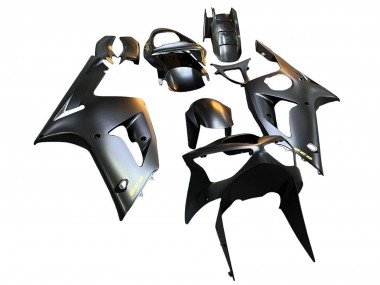 Custom 2003-2004 Kawasaki ZX6R Motorcycle Fairings - Matte Black Gold 636 UK