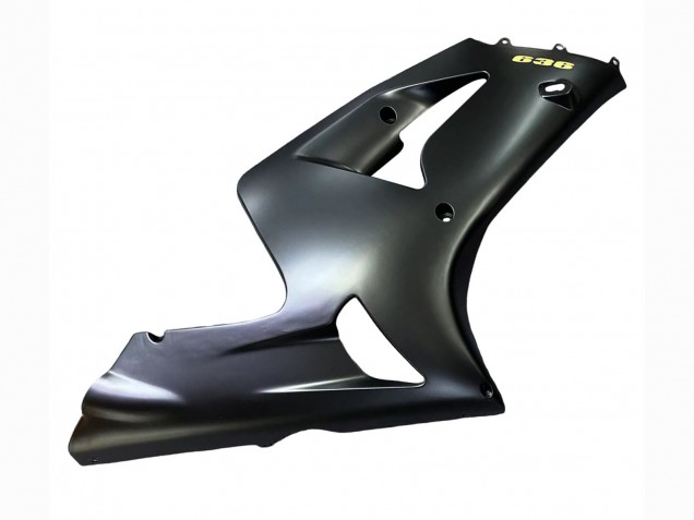 2003-2004 Kawasaki ZX6R Motorcycle Fairings - Matte Black Gold 636 UK