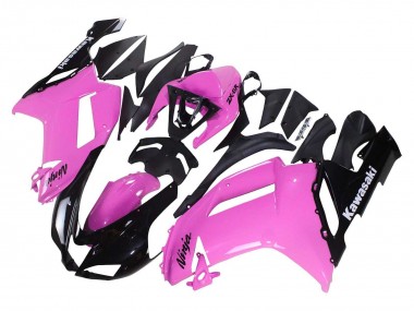 Custom 2007-2008 Kawasaki ZX6R Motorcycle Fairings - Black Pink Ninja UK