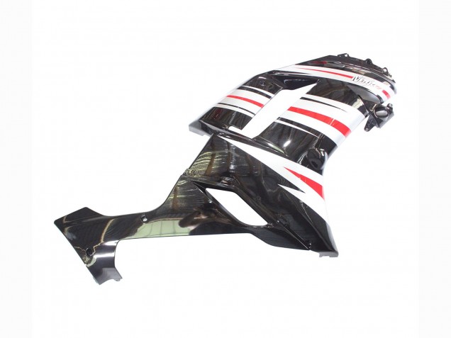 2007-2008 Kawasaki ZX6R Motorcycle Fairings - Black Silver Red Ninja UK