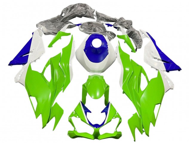 2019-2022 Kawasaki ZX6R Motorcycle Fairings - White Blue Green UK