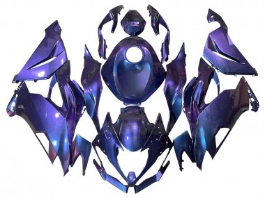 Custom 2019-2022 Kawasaki ZX6R Motorcycle Fairings - Purple Blue UK
