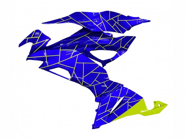 2019-2022 Kawasaki ZX6R Motorcycle Fairings - Blue Yellow UK