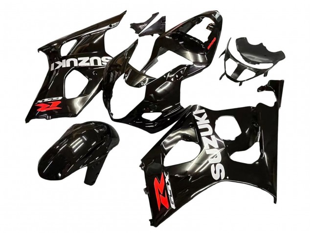 2003-2004 Suzuki GSXR 1000 Motorcycle Fairings - Glossy Black White Red Decals UK