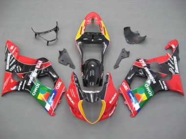 Custom 2003-2004 Suzuki GSXR 1000 Motorcycle Fairings - Red Yellow Blue Green Black JOMO UK