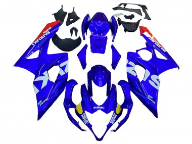 Custom 2005-2006 Suzuki GSXR 1000 Motorcycle Fairings - Blue Yellow White Red Motul UK