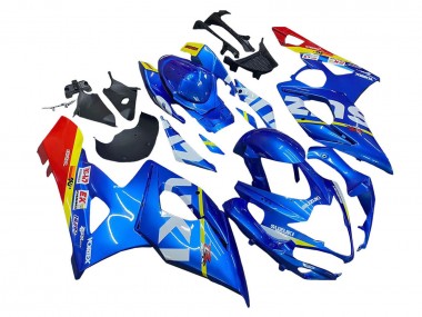 Custom 2005-2006 Suzuki GSXR 1000 Motorcycle Fairings - Blue Yellow Red White UK