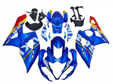 Custom 2005-2006 Suzuki GSXR 1000 Motorcycle Fairings - Blue Yellow Red White UK
