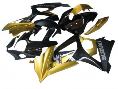 Custom 2007-2008 Suzuki GSXR 1000 Motorcycle Fairings - Gold Black Silver Decal UK