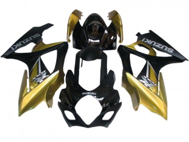 Custom 2007-2008 Suzuki GSXR 1000 Motorcycle Fairings - Gold Black Silver Decal UK