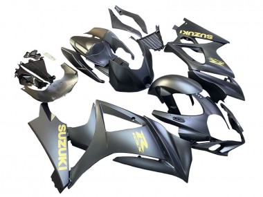 Custom 2007-2008 Suzuki GSXR 1000 Motorcycle Fairings - Matte Black Gold Decal UK