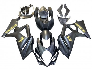 Custom 2007-2008 Suzuki GSXR 1000 Motorcycle Fairings - Matte Black Gold Decal UK