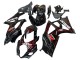 2007-2008 Suzuki GSXR 1000 Motorcycle Fairings - Black Red Flame UK