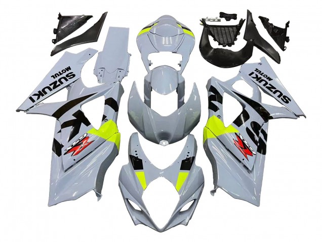 2007-2008 Suzuki GSXR 1000 Motorcycle Fairings - Light Grey Green Black UK