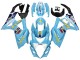 2007-2008 Suzuki GSXR 1000 Motorcycle Fairings - Light Blue Yellow Black Motul Rizla UK