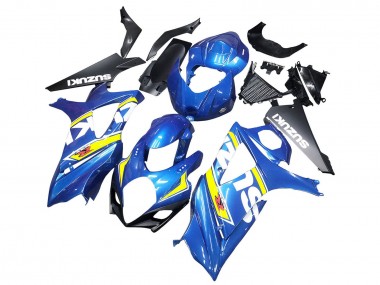 Custom 2007-2008 Suzuki GSXR 1000 Motorcycle Fairings - Blue Yellow Black UK