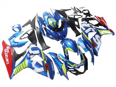Custom 2009-2016 Suzuki GSXR 1000 Motorcycle Fairings - Light Blue Green Red Motul UK