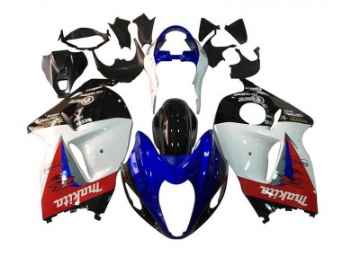 Custom 1996-2007 Suzuki GSXR 1300 Hayabusa Motorcycle Fairings - White Blue Red Makita Black UK