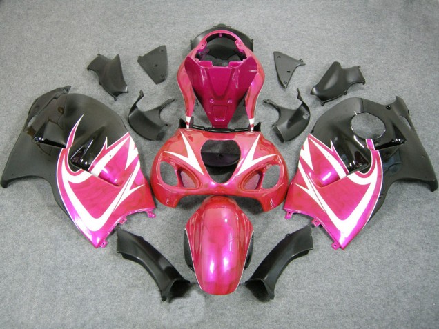 1996-2007 Suzuki GSXR 1300 Hayabusa Motorcycle Fairings - Pink White Black UK