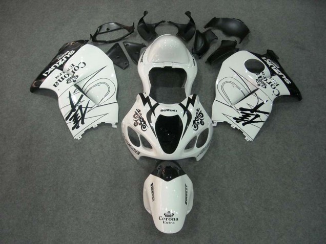 1996-2007 Suzuki GSXR 1300 Hayabusa Motorcycle Fairings - White Black Corona UK