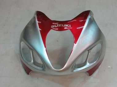 Custom 1996-2007 Suzuki GSXR 1300 Hayabusa Motorcycle Fairings - Silver Red Hayabusa UK