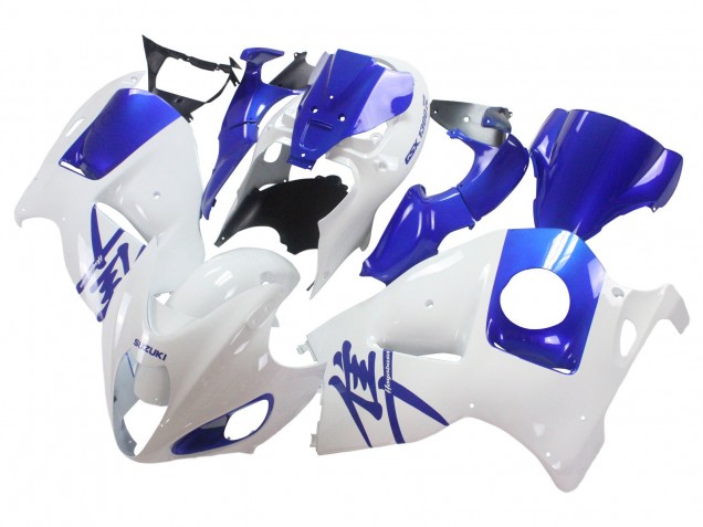 1996-2007 Suzuki GSXR 1300 Hayabusa Motorcycle Fairings - White Blue Hayabusa UK