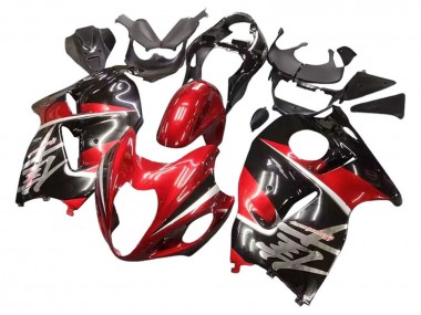 Custom 1996-2007 Suzuki GSXR 1300 Hayabusa Motorcycle Fairings - Red Glossy Black Hayabusa UK