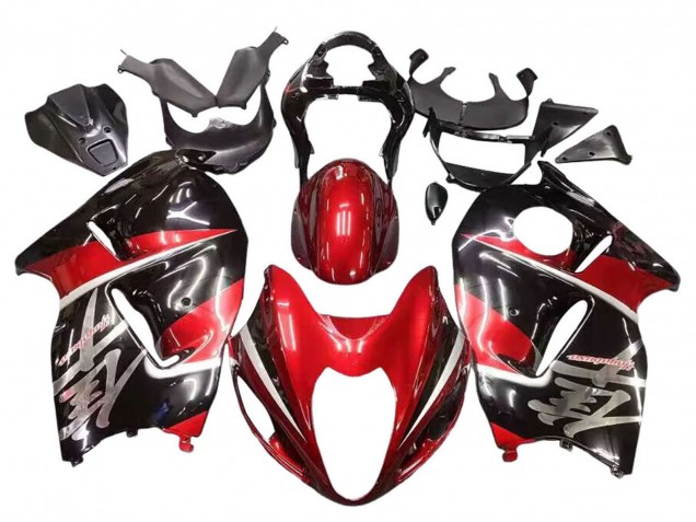 1996-2007 Suzuki GSXR 1300 Hayabusa Motorcycle Fairings - Red Glossy Black Hayabusa UK