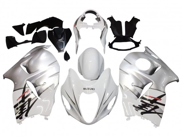 1996-2007 Suzuki GSXR 1300 Hayabusa Motorcycle Fairings - White Silver Hayabusa UK