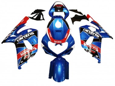 Custom 2001-2003 Suzuki GSXR 600 / GSXR 750 Motorcycle Fairings - Blue Red Racing UK
