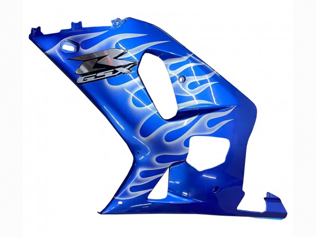 2001-2003 Suzuki GSXR 600 / GSXR 750 Motorcycle Fairings - Blue with White Flame UK