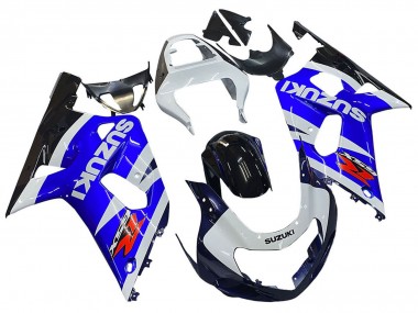 Custom 2001-2003 Suzuki GSXR 600 / GSXR 750 Motorcycle Fairings - Blue White Glossy Black Red UK