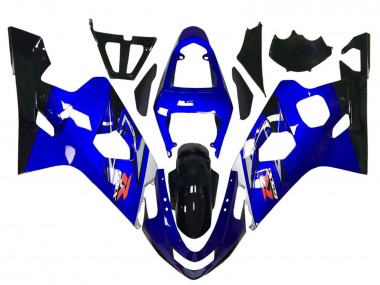 Custom 2004-2005 Suzuki GSXR 600 / GSXR 750 Motorcycle Fairing - Blue White Black UK